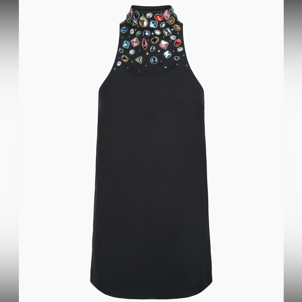 Staud Finn bejeweled stone mini dress